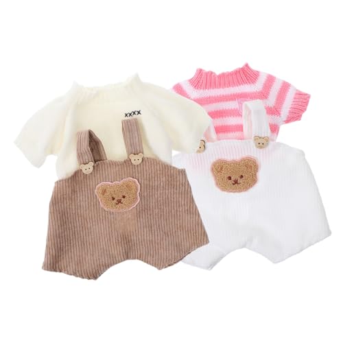 KICHOUSE 2 Sätze Plüschpuppenkleidung Spielzeugbaby -Outfits Kleidung Für Tiere Kleidungsspielzeug Kleidung Für Puppen Plüschtierkleidung Tierspielkleidung -Babykleidung Stoff von KICHOUSE