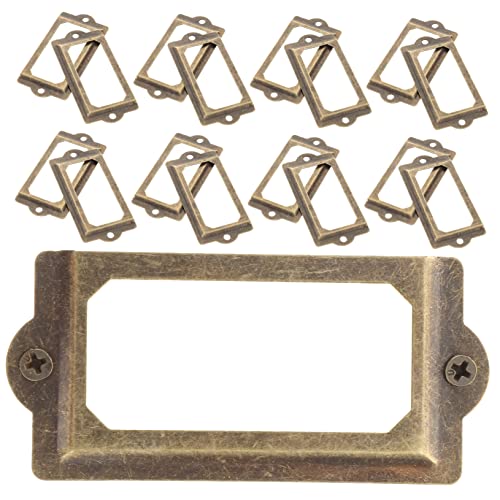 KICHOUSE 2 Sets Schubladen Dekorrahmen Gruß Etikettenhalter Tassenhalter Küchenschrank Antike Dekoration Retro Büroschubladen Eisen von KICHOUSE