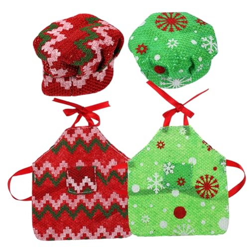KICHOUSE 2 Sets Weihnachts-mini-Puppen-Outfit-Set Dekorative Schürze Kochmütze Puppe Dekorative Kleidung Requisiten Für Jungen Und Mädchen KICHOUSE 2 Sets Weihnachts-mini-Puppen-Outfit-Set Dekorative Schürze Kochmütze Puppe Dekorative Kleidung Requisiten Für Jungen Und Mädchen von KICHOUSE