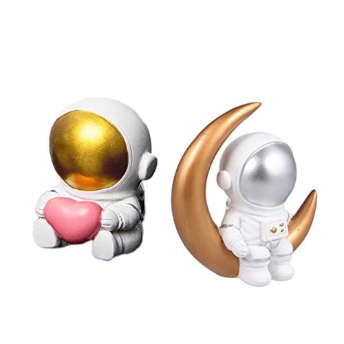 KICHOUSE Dekoratives Astronauten-statuen-set Aus Kunstharz Mini-kuchen Für Auto Schreibtisch-display KICHOUSE Dekoratives Astronauten-statuen-set Aus Kunstharz Mini-kuchen Für Auto Schreibtisch-display von KICHOUSE