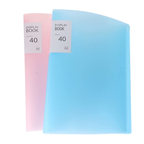 KICHOUSE 2 Stück 1 Einlegemappe Transparente Ablagemappe Dokumente A4 Büro Schule Klarsichtmappen Präsentationsmappen Ordner Papiermappen Praktische Aufbewahrungsmappen Dokumentenmappen von KICHOUSE