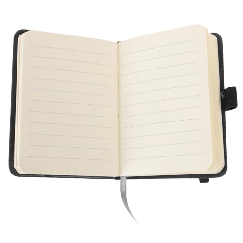 KICHOUSE 2 Stück Gurtlaptop Kleine Notizblock-Taschengröße gepunktet Tagesplanungsorganisator Planer gefüttert winzig Taschennotizbuch notizbuch kleine Schreibblöcke Papier Schwarz von KICHOUSE