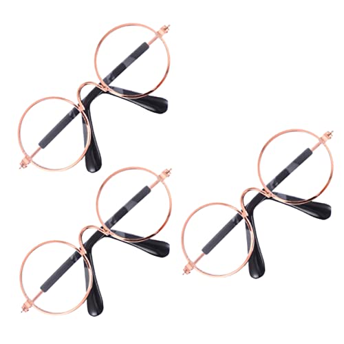 KICHOUSE 2 Stück Mini-Brille Puppen Kleidung Puppen Klamotten Party Accessoires für puppenkleidung schnapsgläser Puppe Requisiten für Katzen Kunststoff Transparent von KICHOUSE