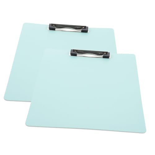 KICHOUSE 2 Stück Ordnerpad Planke Clips Büro-Schreibtafel Büroschreib-Zwischenablage Büro-Klemmbretter tragbares Schreib-Klemmbrett Büro -Plastikklemme Aluminiumlegierung Hellgrün von KICHOUSE