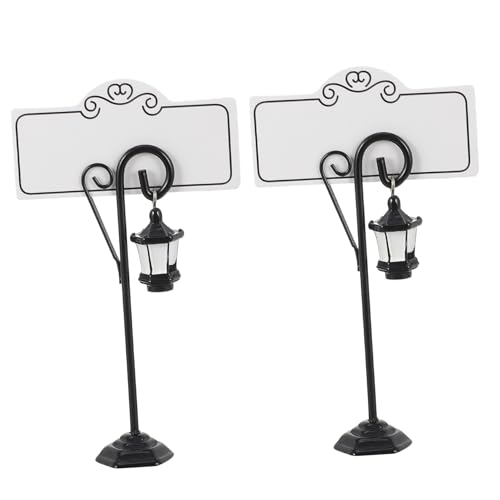 KICHOUSE 2 Stück Sitzkartentischclip Mini -Nummer Clip Tischbild steht Party Clip für Hochzeitstischkarten Hochzeiten Inhaber Platzkarte für die Hochzeit Mini-Tischkartenhalter Harz Schwarz von KICHOUSE