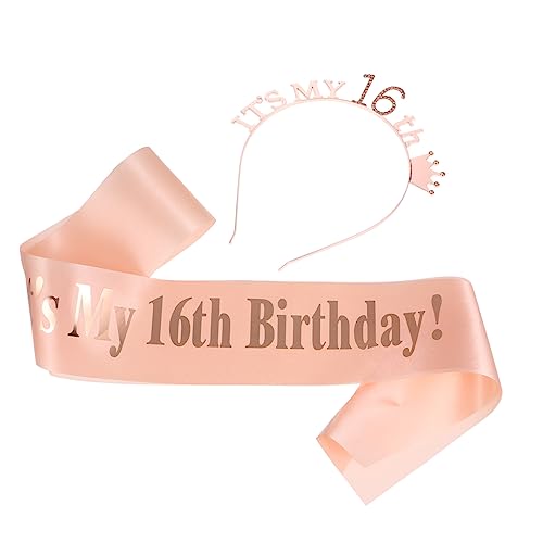 KICHOUSE 2 Stück Teiliges Set aus Geburtstagskrone und Schärpe Funkelndes Haarband und Stilvolle Schärpe für Unvergessliche Partys Geeignet für Mädchen und Damen KICHOUSE 2 Stück Teiliges Set aus Geburtstagskrone und Schärpe Funkelndes Haarband und Stilvolle Schärpe für Unvergessliche Partys Geeignet für Mädchen und Damen von KICHOUSE