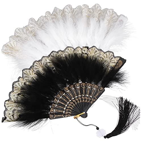 KICHOUSE 2 Stück Vintage Fächer Handfächer für Hochzeiten Faltbare Tanzfächer für Hochzeitsdekoration Fotografie und Feierlichkeiten KICHOUSE 2 Stück Vintage Fächer Handfächer für Hochzeiten Faltbare Tanzfächer für Hochzeitsdekoration Fotografie und Feierlichkeiten von KICHOUSE