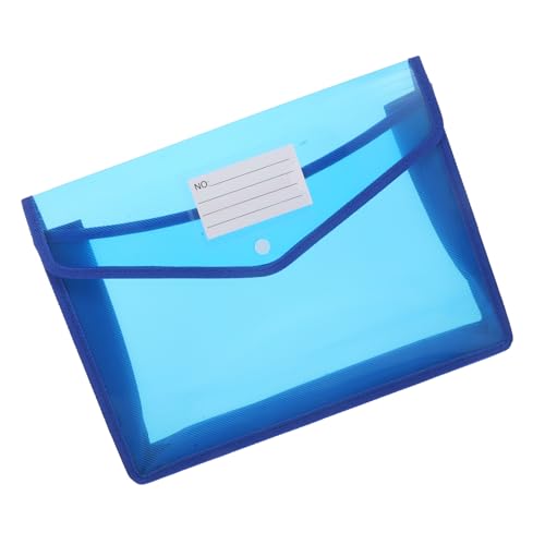 KICHOUSE 2 Stück Wasserdichte Aktentasche Farbe Kapazität mehrere Datei doppelt groß Dokumenttasche Aktentaschen Tragenfall wichtige Vertragsaufbewahrungstasche Stoff Blue von KICHOUSE