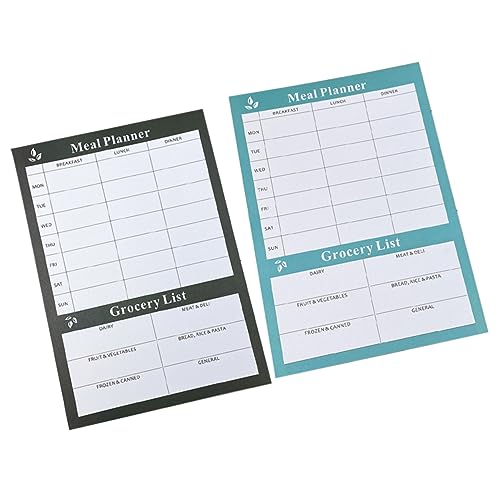 KICHOUSE 2 Teiliges Essensplanbuch Mahlzeiten Tracker Notizbuch Tägliches Ernährungstagebuch Essensplaner Tagebuch Listenblock Für Den Wöchentlichen Essensplaner Diät Notizblöcke KICHOUSE 2 Teiliges Essensplanbuch Mahlzeiten Tracker Notizbuch Tägliches Ernährungstagebuch Essensplaner Tagebuch Listenblock Für Den Wöchentlichen Essensplaner Diät Notizblöcke von KICHOUSE