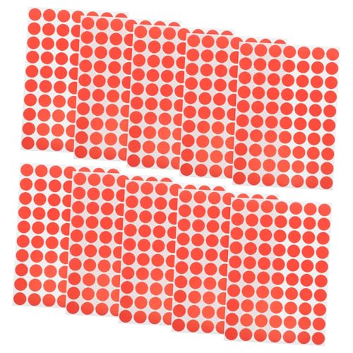 KICHOUSE 20 Blätter 19mm Orange Dot -aufkleber Kleber Etiketten Für Schnelle Und Einfache Markierung Heller Und Leicht Erkennbarer Runder Aufkleber von KICHOUSE