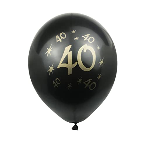 KICHOUSE 20 Stück 40 Geburtstagsballon Schwarzgoldene Luftballons Alles Zum Geburtstag Luftballons Alles Zum Geburtstag Ballon Luftballons Für Bogen Ballonmittelstücke Für Tische von KICHOUSE