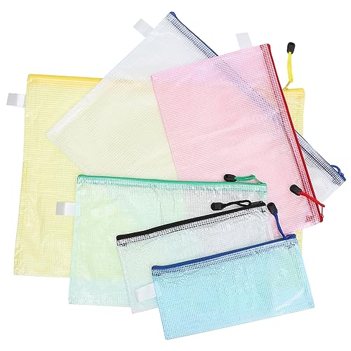 KICHOUSE 20 Stück Aktenhalter Dokumentorganisator Aufbewahrungstasche Unterlagen Datei Bildungsbedarf schlank Dokumententaschen mit Reißverschluss Reißverschlusstasche PVC von KICHOUSE