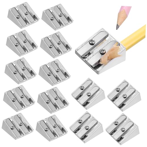 KICHOUSE 20 Stück Bleistiftspitzer aus Aluminiumlegierung manueller Bleistiftspitzer für Bleistiftspitzer Masse Anspitzer Eyeliner -Schärfer Tragbare Bleistiftspitzer von KICHOUSE