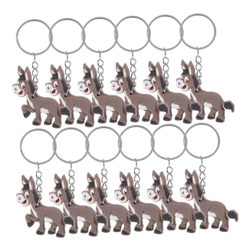 KICHOUSE 20 Stück Esel Schlüsselanhänger Schlüsselbund Eselsohren Plüsch Die Schlüsselanhänger Mit Hängendem Charme Reiz Esel-anhänger Miniatur Lustig Tiere Für Esel-charme Hallo Pvc Grey von KICHOUSE
