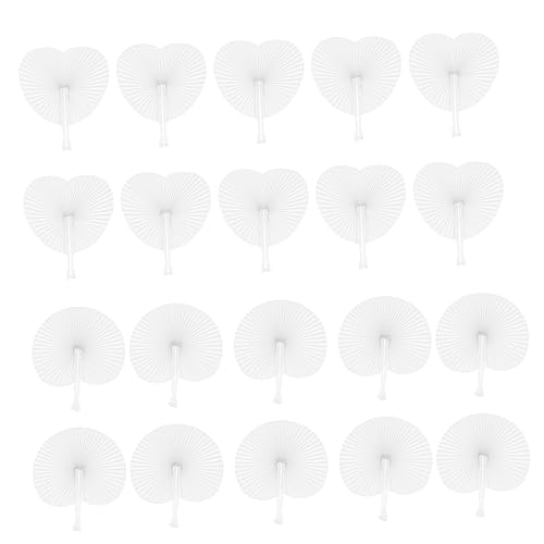 KICHOUSE 20 Stück Faltfächer Weiße Handfächer Herz und Rundform Blanko Papierfächer für Hochzeiten Partys und Diy Dekoration Tragbar und Vielseitig Einsetzbar KICHOUSE 20 Stück Faltfächer Weiße Handfächer Herz und Rundform Blanko Papierfächer für Hochzeiten Partys und Diy Dekoration Tragbar und Vielseitig Einsetzbar von KICHOUSE