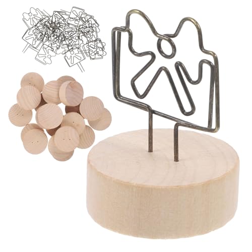 KICHOUSE 20 Stück Hinweis Clip Decoration Set Form Ort steht Kartenhalter für den Tisch Karteninhaber Fotokartenhalter Notizhalter für Büroklammern eiserne Büroklammer Eisen von KICHOUSE