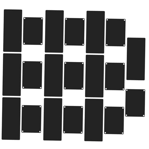 KICHOUSE 20 Stück Namensschild aus Metall gravur leeres zeichen leeres hängendes Schild Hundemarke Aluminium blanko leeres Zeichen drucken Hoteltürschild leeres zeichen aus aluminium Black von KICHOUSE