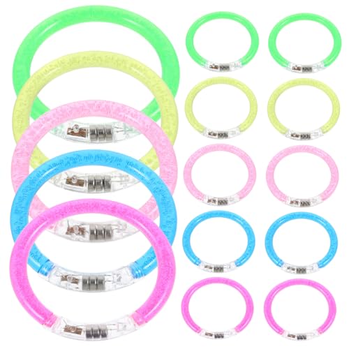 KICHOUSE 20 Stück Neon Leuchtarmbänder Diy Glühende Partyaccessoires für Dunkelheitsfeiern für Festivals Clubs und Sportveranstaltungen von KICHOUSE