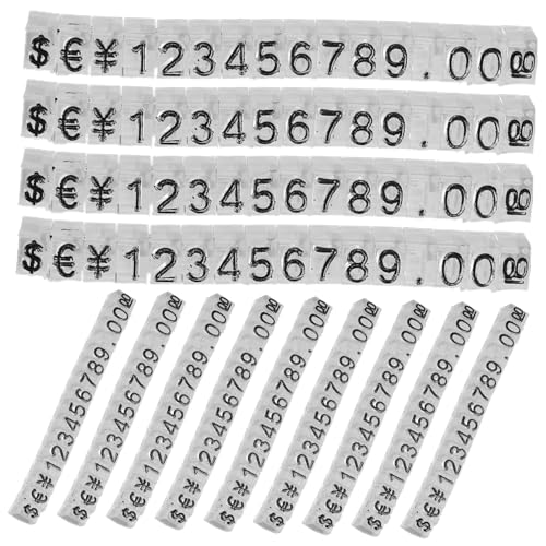KICHOUSE 20 Stück schild Etikett groß Verstellbare Mini -Würfel -Tags Schalter nummeriert Preisschilder für Schmuck Preiswürfel für Schmuckpreise Plastik Transparent von KICHOUSE