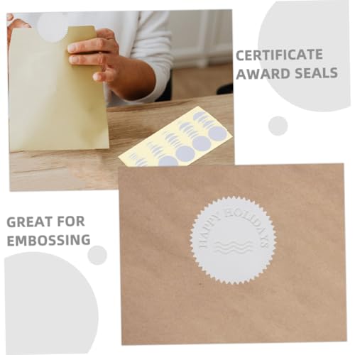 KICHOUSE 200 Stück Selbstklebende Silber Siegelaufkleber mit gezacktem Abschluss für sichere Paketversiegelung professionelle Prägeetiketten für Urkunden Zertifikate und Umschläge KICHOUSE 200 Stück Selbstklebende Silber Siegelaufkleber mit gezacktem Abschluss für sichere Paketversiegelung professionelle Prägeetiketten für Urkunden Zertifikate und Umschläge von KICHOUSE