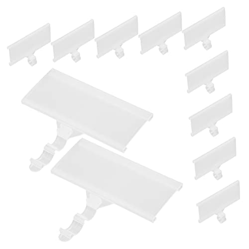 KICHOUSE 20Stücke Preisetikettenhalter aus Stabilem für Regale Beschreibbare für Supermärkte und Einzelhandel Einfach Einsetzbar und Ablösbar von KICHOUSE