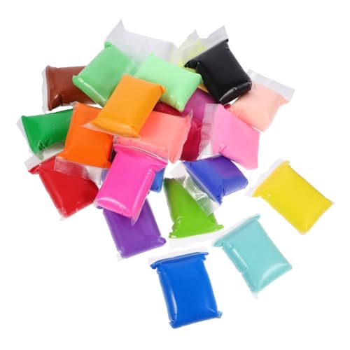 KICHOUSE 24 Packungen DIY Knetmasse Bunte Modelliermasse für Bastelarbeiten für Anfänger Fördert Kreativität und Fingerfertigkeit Verschiedenen Formen von KICHOUSE