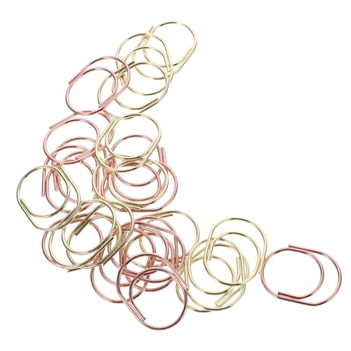 KICHOUSE 24 Stück Mini -Handnadel Hochzeit Spaß Größe lesezeichen Büroklammern für Dokumente Büroklammer kreative Büroklammern Papier organisieren Clip Papierclip Metall von KICHOUSE