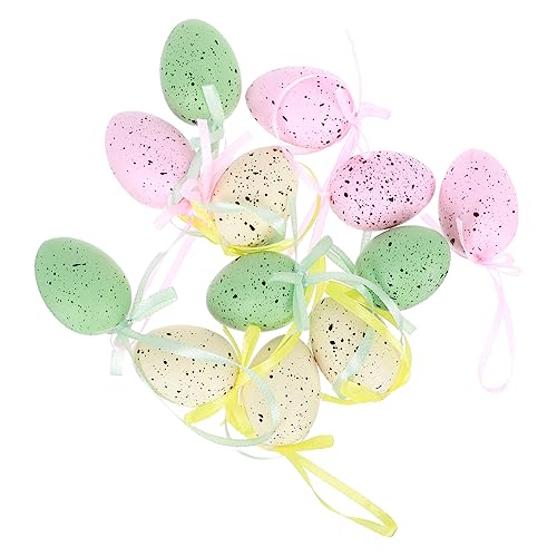 KICHOUSE 24 Stück Mini Ostereier Dekorationen Bunte Ostereier für Ostern Party Ornamente für Bastelarbeiten und von KICHOUSE