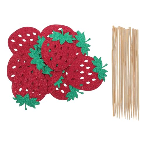 KICHOUSE 24 Stück Rote Erdbeer-muffin-topper, Beeren, Cupcake-picks, Glitzer-obst-picks, Plug-in Für Babyparty, Kindergeburtstag, Hochzeit, Party, Kuchendekorationen KICHOUSE 24 Stück Rote Erdbeer-muffin-topper, Beeren, Cupcake-picks, Glitzer-obst-picks, Plug-in Für Babyparty, Kindergeburtstag, Hochzeit, Party, Kuchendekorationen von KICHOUSE