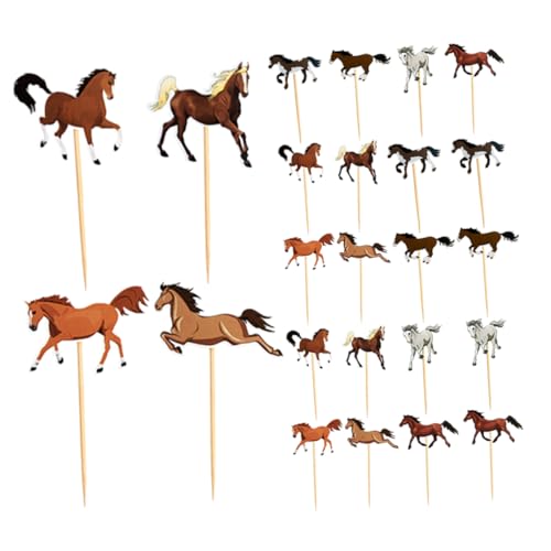KICHOUSE 24 Stück Tier Themen Geburtstagsdekorationen für Torten Racing Horse Stil Papier Picks für Junge Feiern KICHOUSE 24 Stück Tier Themen Geburtstagsdekorationen für Torten Racing Horse Stil Papier Picks für Junge Feiern von KICHOUSE