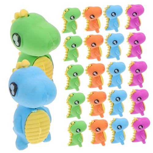 KICHOUSE 24 Stück Tierischer Radiergummi Dinosaurierfiguren Dinosaurierkinder Geformt Radiergummis Mini Dinosaurier- Klasse Preise Tierrotler Belohnungen Im Klassenzimmer Plastik von KICHOUSE