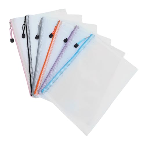 KICHOUSE 24 Stück Wasserdichte Aktentasche Taschen organisieren Netzbeutel kleine Reißverschlusstasche Reißverschlusstaschen für das Klassenzimmer Netztaschen Mesh-Taschen Klare Beutel PVC von KICHOUSE