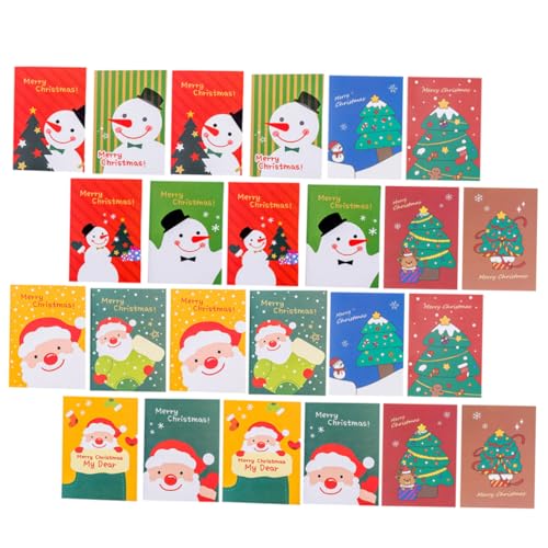 KICHOUSE 24 Stück Weihnachts Pocket Notizbücher mit Niedlichem Cartoon Notepad für Schule und Büro für Weihnachtsgeschenke und Deko von KICHOUSE