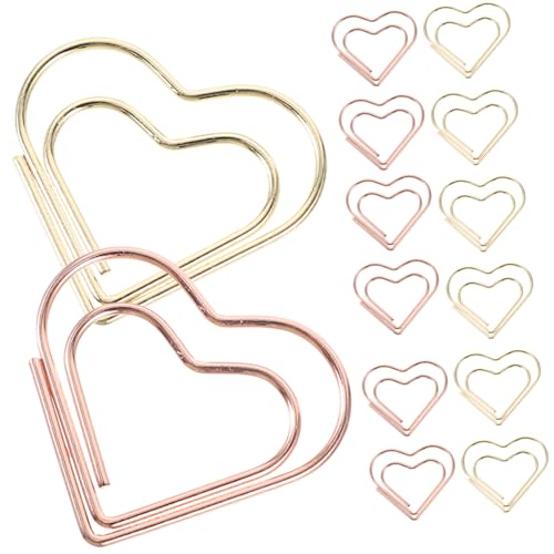 KICHOUSE 24Stücke Kreative Büroklammern aus Niedliche Herzform Langlebige Dokumentenklammern Roségold für Büro Schule und Zuhause KICHOUSE 24Stücke Kreative Büroklammern aus Niedliche Herzform Langlebige Dokumentenklammern Roségold für Büro Schule und Zuhause von KICHOUSE