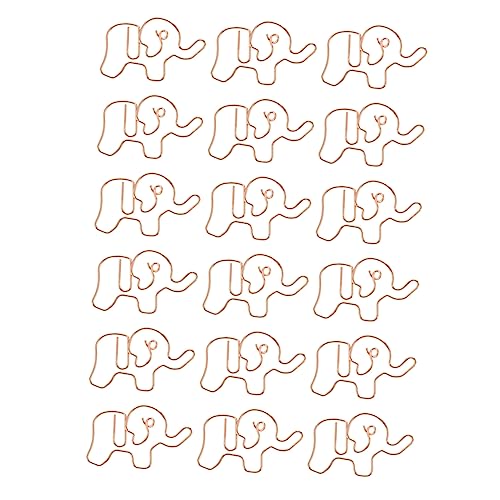 KICHOUSE 25 Stück Tier Büroklammern Tierform Büroklammern Notizklammern Lesezeichen Bürobedarf Tierform Lesezeichenklammer Tierform Clips Tierform Büroklammer Goldenes Metall von KICHOUSE