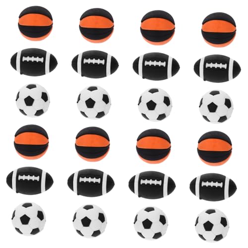 KICHOUSE 25Stücke Radiergummis Fußball Basketball und Rugby Design Niedliche Radierer für Schule und Freizeit für Dekorationsartikel von KICHOUSE