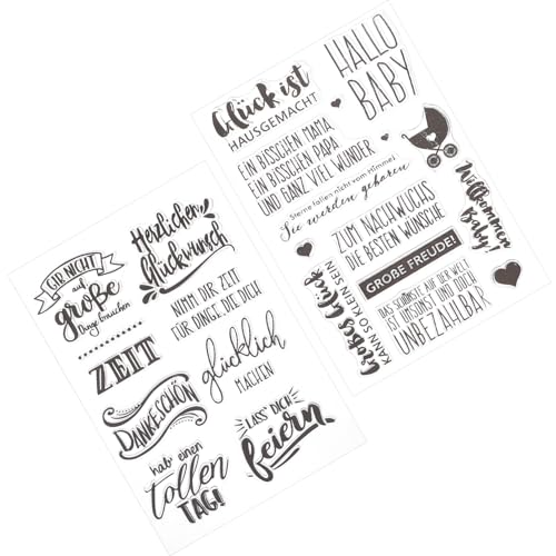 KICHOUSE 2Blätter Silikonmarken Vintage Briefmarken für Scrapbooking Journaling und DIY Projekte Leichtgewichtig und Langlebig Einfach zu Verwenden Reinigen KICHOUSE 2Blätter Silikonmarken Vintage Briefmarken für Scrapbooking Journaling und DIY Projekte Leichtgewichtig und Langlebig Einfach zu Verwenden Reinigen von KICHOUSE