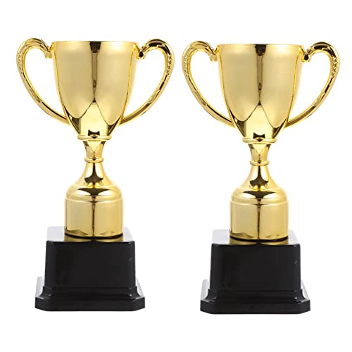 KICHOUSE 2Stücke Goldene Kunststofftrophäen Für Preisgekrönte Trophäen Für Wettbewerbe Partys Und Sportveranstaltungen Sicher Und Langlebig Belohnungsgeschenk Für Kleine von KICHOUSE