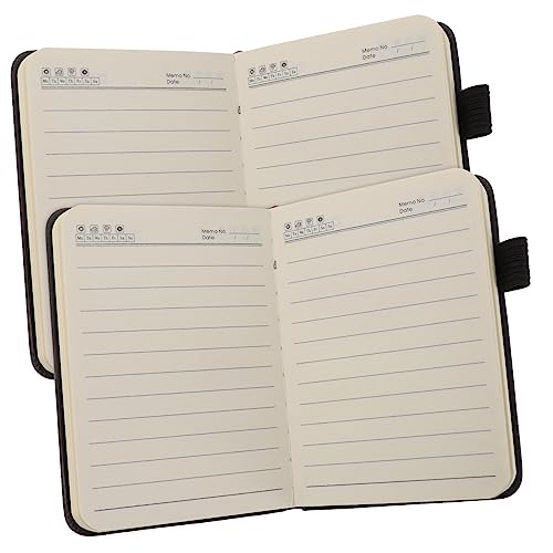 KICHOUSE 2Stücke Kleines Notizbuch Tragbares Notizbuch Langlebiges Memo Pad für Reisen Arbeiten und Alltag Vielseitig Einsetzbar als Tagebuch oder Notizen von KICHOUSE