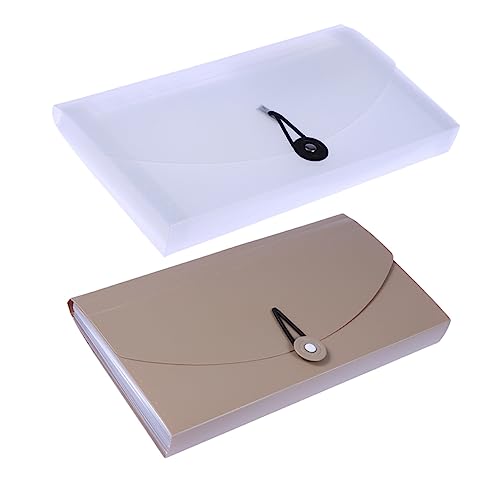 KICHOUSE 2Stücke Tragbarer Dateiordner Mit Elastischem Band Erweiterbarer Dokumenten Organizer Aus Material Durchscheinend Und Khaki Für Büroorganisation KICHOUSE 2Stücke Tragbarer Dateiordner Mit Elastischem Band Erweiterbarer Dokumenten Organizer Aus Material Durchscheinend Und Khaki Für Büroorganisation von KICHOUSE
