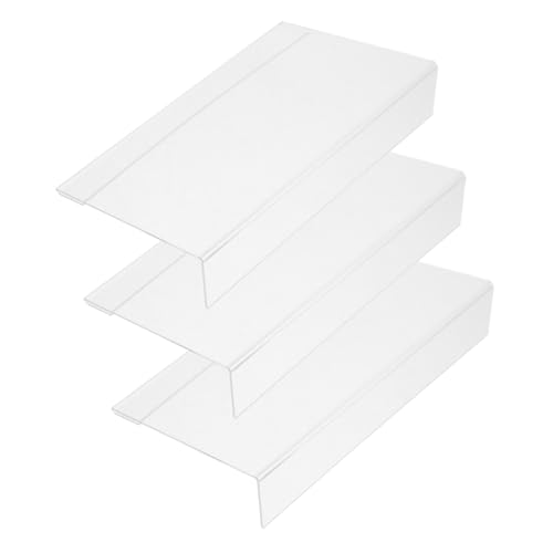 KICHOUSE 3 Stück Acryl Preiszeichenhalter Transparenter Tischaufsteller für Preisschilder Stabiler Preisdisplay Halter für Supermärkte und Einzelhandel von KICHOUSE