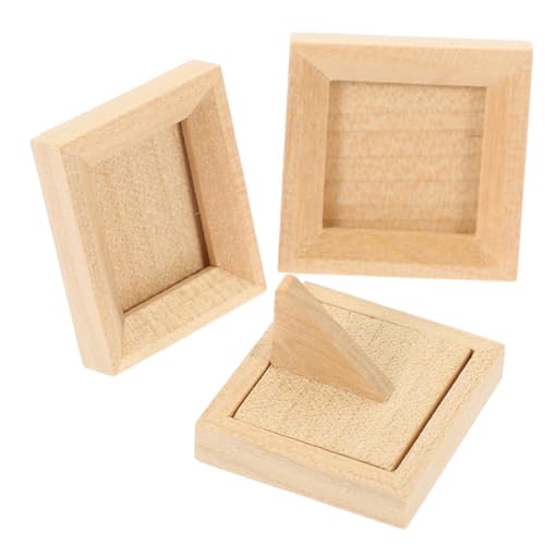 KICHOUSE 3 Stück Puppenhaus-fotorahmen Holz Miniatur Klein Mini-hausdekor-Accessoire Puppenhausdekor Mikro-fotorahmen Mini-bilderrahmen Mini-hausverzierung Mini-Dekoration Beige KICHOUSE 3 Stück Puppenhaus-fotorahmen Holz Miniatur Klein Mini-hausdekor-Accessoire Puppenhausdekor Mikro-fotorahmen Mini-bilderrahmen Mini-hausverzierung Mini-Dekoration Beige von KICHOUSE
