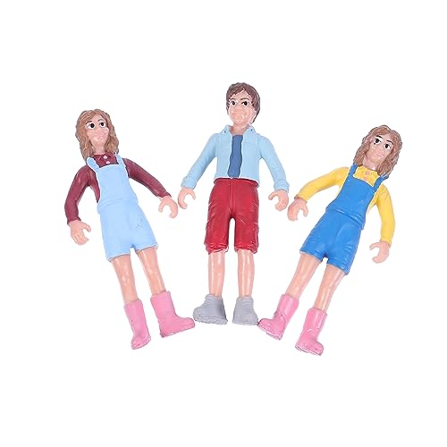 KICHOUSE 3 Stück Puppenschmuck Mikrokulissenständer Rollenspielspielzeug Für Kreative Tischdekoration Aus Sand Schickes Mikrofiguren- Kinderkognitionsspielzeug Figurenmodell PVC von KICHOUSE