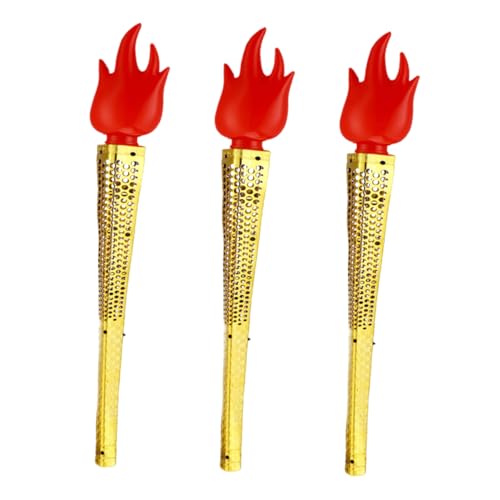 KICHOUSE 3 Stück Simulierte Fackel Taschenlampenspielzeug Für Cosplay Taschenlampenspielzeug Aus Kunststoff Lustige Taschenlampe -taschenlampe Partyspielzeug Abs Golden von KICHOUSE