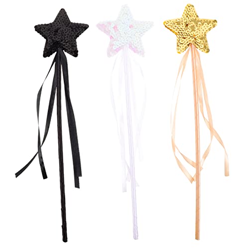 KICHOUSE 3 Stück Teiliges Glitzernde Feenstäbe Handheld Magische Stäbe für Partys Bühnenaufführungen Cosplay und Fotoshootings von KICHOUSE