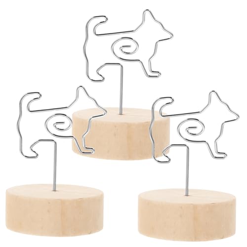 KICHOUSE 3 Stück Teiliges Memo Clip mit Holzsockel Kleiner Stehender Kartenhalter für Fotos und Notizen Vielseitiger Tischkartenhalter für Büro Hochzeit und Dekoration Langlebig und KICHOUSE 3 Stück Teiliges Memo Clip mit Holzsockel Kleiner Stehender Kartenhalter für Fotos und Notizen Vielseitiger Tischkartenhalter für Büro Hochzeit und Dekoration Langlebig und von KICHOUSE