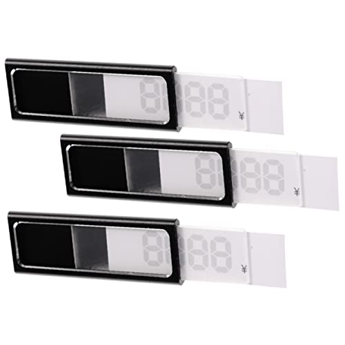KICHOUSE 3 Stück Teiliges Preisschild Halter aus Aluminium für Schmuck Bäckerei Stabiler Preisanzeige Stand für Ladengeschäfte und Verkaufsflächen Hochwertiger Etikettenhalter Schwarz von KICHOUSE