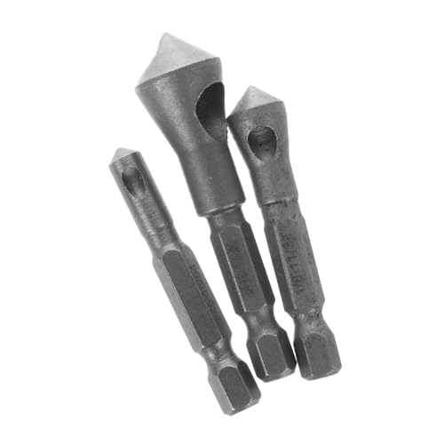 KICHOUSE 3 Stück Teiliges Set Cobalt Stahl Bit Fasenwerkzeug Geeignet für Kunststoff Aluminium Kupfer Isolierplatten und PVC Hochwertiges Entgraten und Anfasen von KICHOUSE