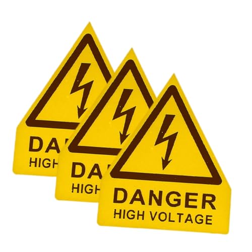 KICHOUSE 3-teiliges Warnschild „hochspannung“ – Warnaufkleber Zur Elektrischen – Selbstklebender Pvc-aufkleber – Einfach Anzubringen – Klares Warnetikett KICHOUSE 3-teiliges Warnschild „hochspannung“ – Warnaufkleber Zur Elektrischen – Selbstklebender Pvc-aufkleber – Einfach Anzubringen – Klares Warnetikett von KICHOUSE