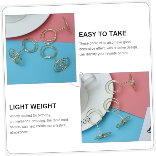 KICHOUSE 30 Stück Metall Fotoclips mit Stabilem Sockel Runde Kartenhalter für Tischdekoration Memo und Namensschilderhalter als Hochzeits und Restaurant Tischkartenständer Gold KICHOUSE 30 Stück Metall Fotoclips mit Stabilem Sockel Runde Kartenhalter für Tischdekoration Memo und Namensschilderhalter als Hochzeits und Restaurant Tischkartenständer Gold von KICHOUSE